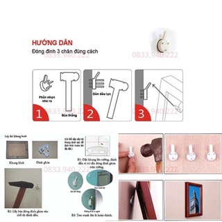 Đinh 3 chân treo khung ảnh 1  chiếc