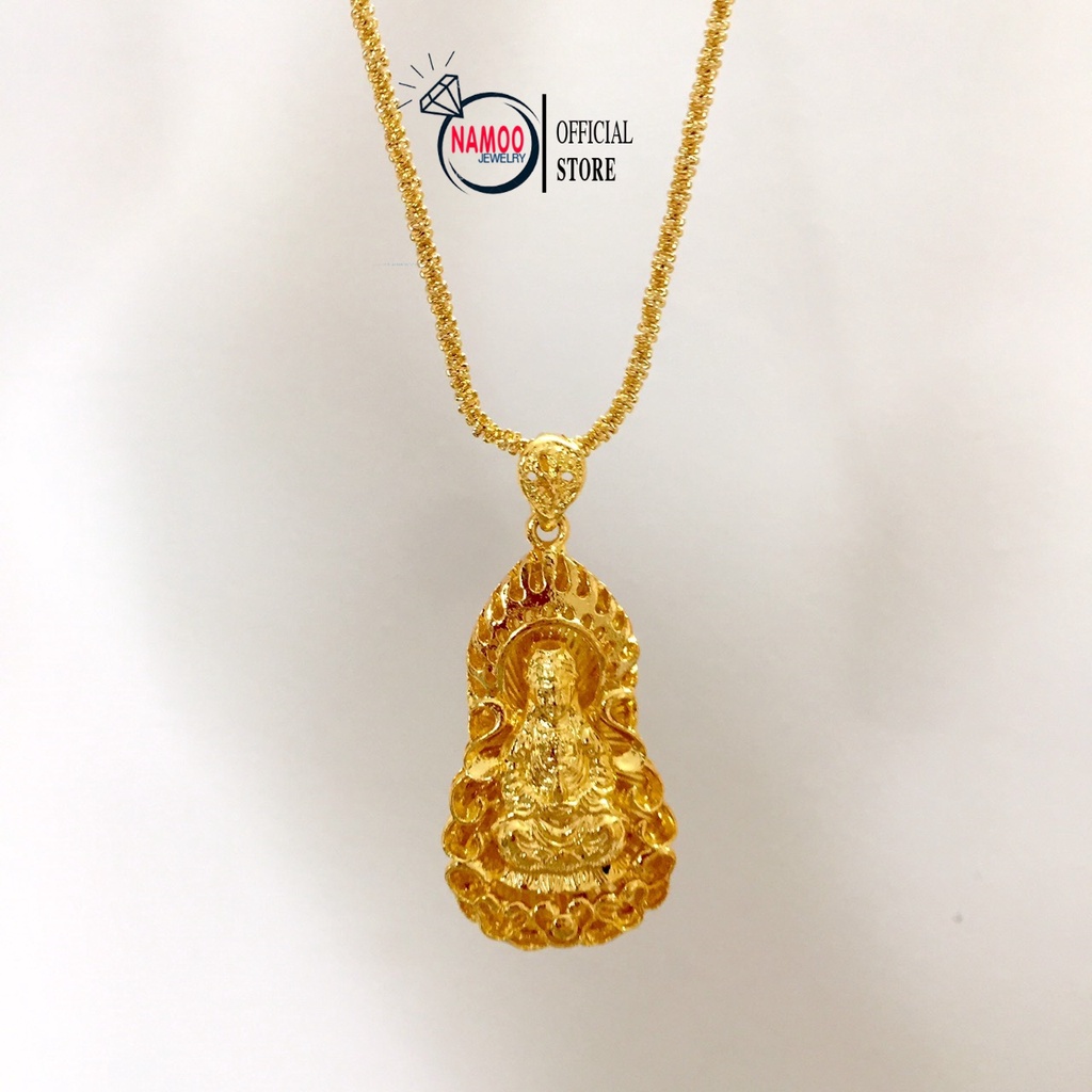 Dây chuyền vàng mặt dây chuyền phật ông, phật bà cao Cấp V565 V566 Namoo Jewelry