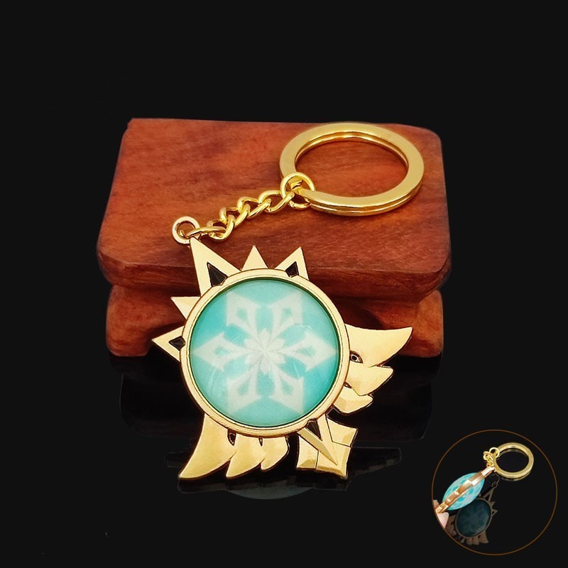 Móc Khóa Hình 7 Yếu Tố Phát Sáng Phong Cách game genshin Iqadt snezhnaya xiao zhongli inazuma liyue