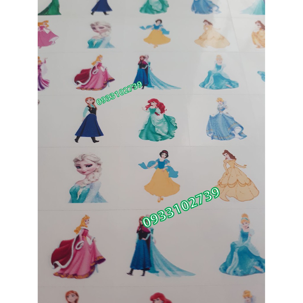 Sticker khen thưởng CÔNG CHÚA ELSA 7k/ tờ A4 - 159 Stick - SP9