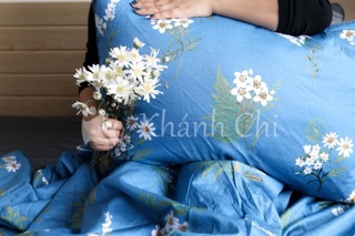 Bộ chăn ga gối cotton lụa Hàn Quốc