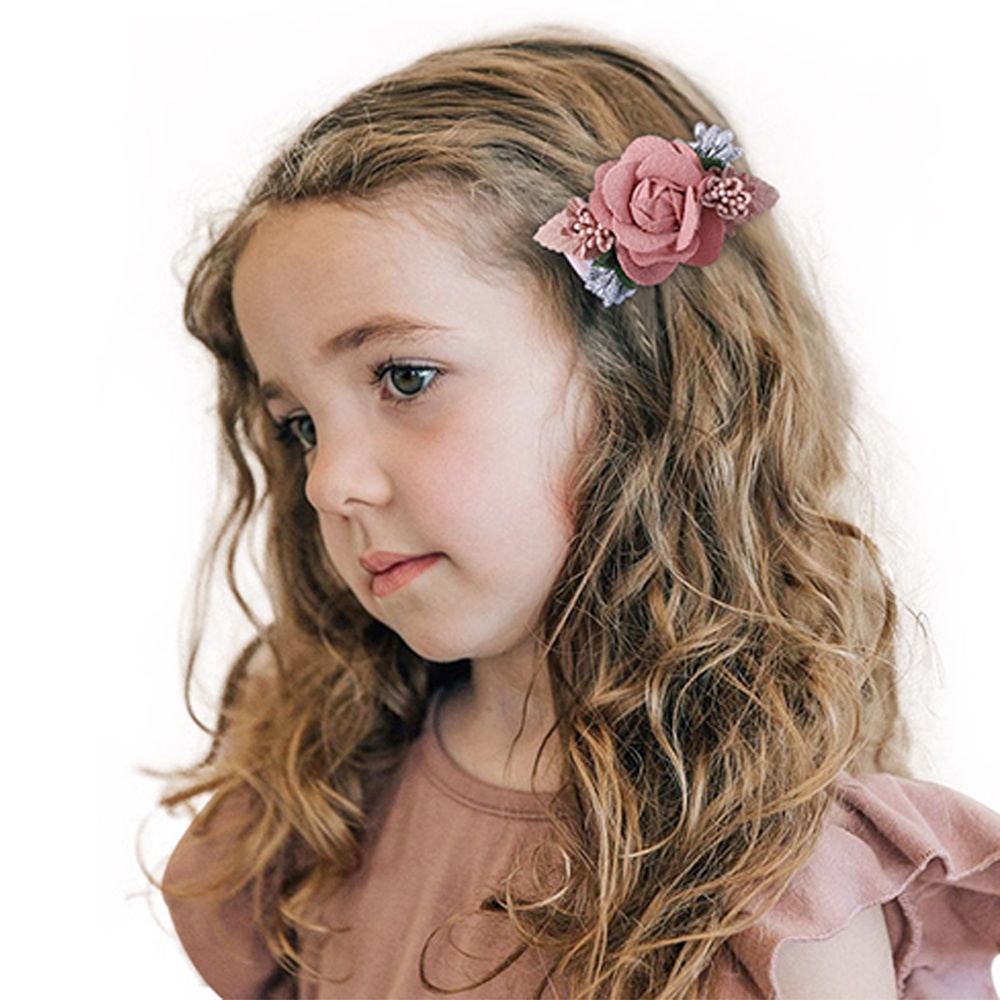 Set 3 Kẹp tóc KIDSBOWS đính hoa đáng yêu sáng tạo cho bé gái