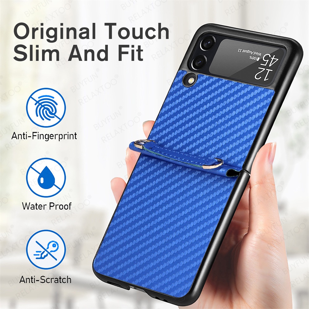ZFlip3 Case With Lanyard Cover for Samsung Galaxy Z Flip 3 5G Flip3 Case Slim Hard PC