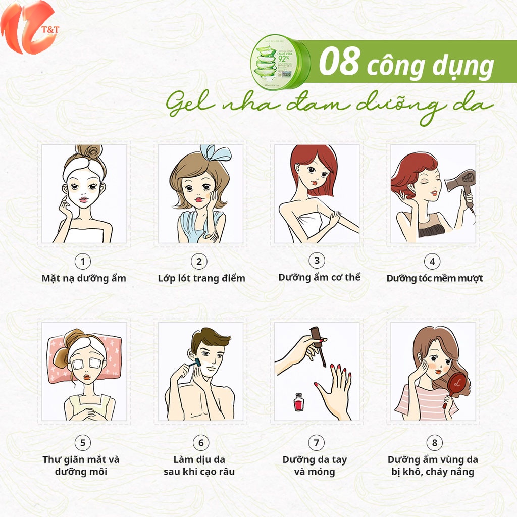 Gel Nha Đam Images  220g Dưỡng Ẩm 92% Gel Lô hội Aloe Vera Hydrogel Dưỡng Da Cấp Ẩm TT22