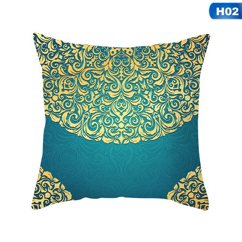 Áo gối vuông bằng Polyester họa tiết mandala độc đáo trang trí nội thất