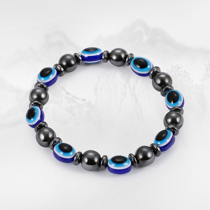 Vòng Tay Đá Hematite Màu Xanh Dương Từ Tính Chăm Sóc Sức Khỏe
