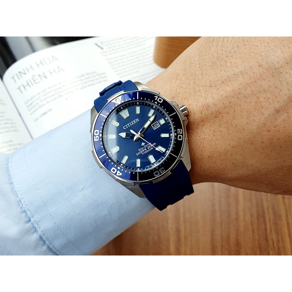 Đồng hồ nam Citizen Eco-drive Titanium BN0201-02M phiên bản thợ lặn