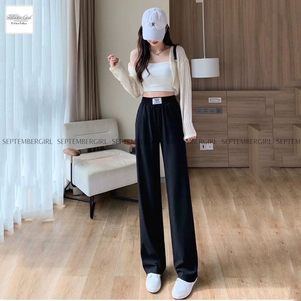 Quần Ống Suông Rộng Hách Dáng Quần Culottes Nữ Chất Len Tăm *FREESHIP* Thời Trang SEPTEMBERGIRL - QUAN NU 002V2