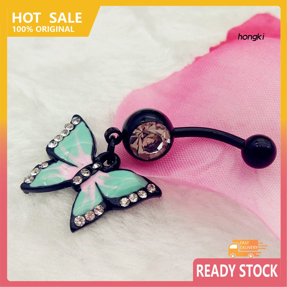 BUTTERFLY (Hàng Mới Về) Khuyên Rốn Hình Bướm Đính Đá Xinh Xắn