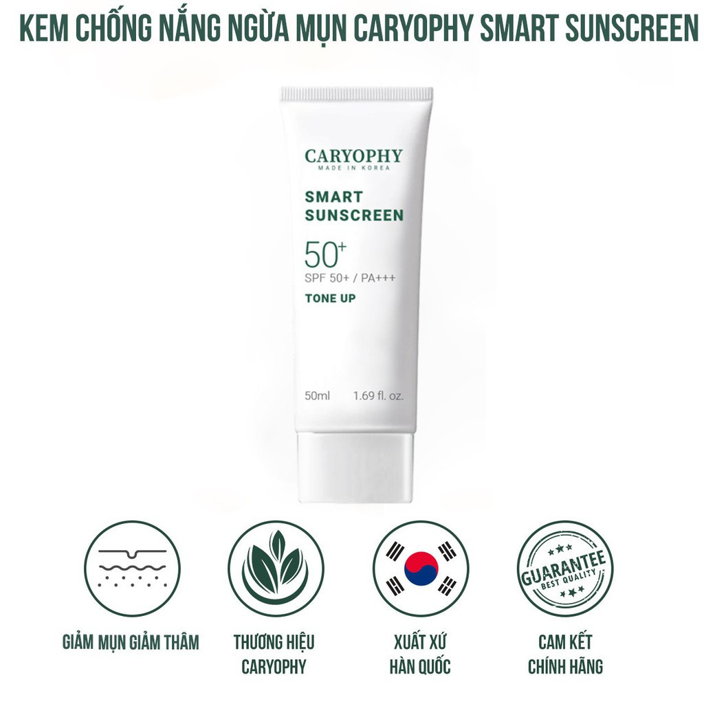 Combo Chống Nắng Phục Hồi Da Tổn Thương Caryophy ( Kem chống nắng 50ml + Serum 10ml )