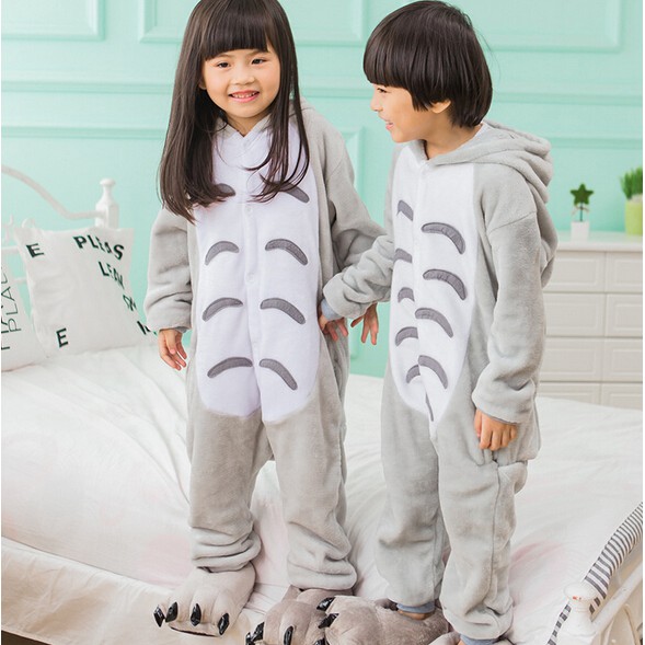 Bộ Đồ Ngủ Áo Liền Quần Hình Totoro Xinh Xắn Dành Cho Bé