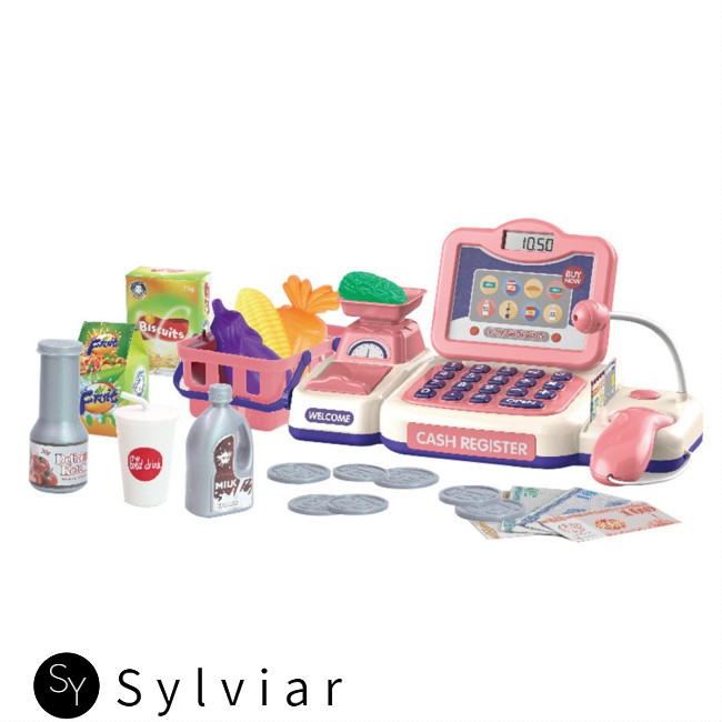 educational set Bộ Đồ Chơi Máy Tính Tiền Siêu Thị Mini Cho Bé