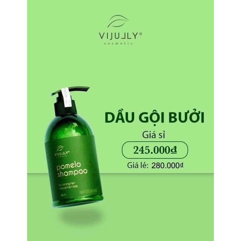 POMELO SHAMPOO - Dầu gội bưởi ViJully 🎁cột tóc srunchies + thiệp