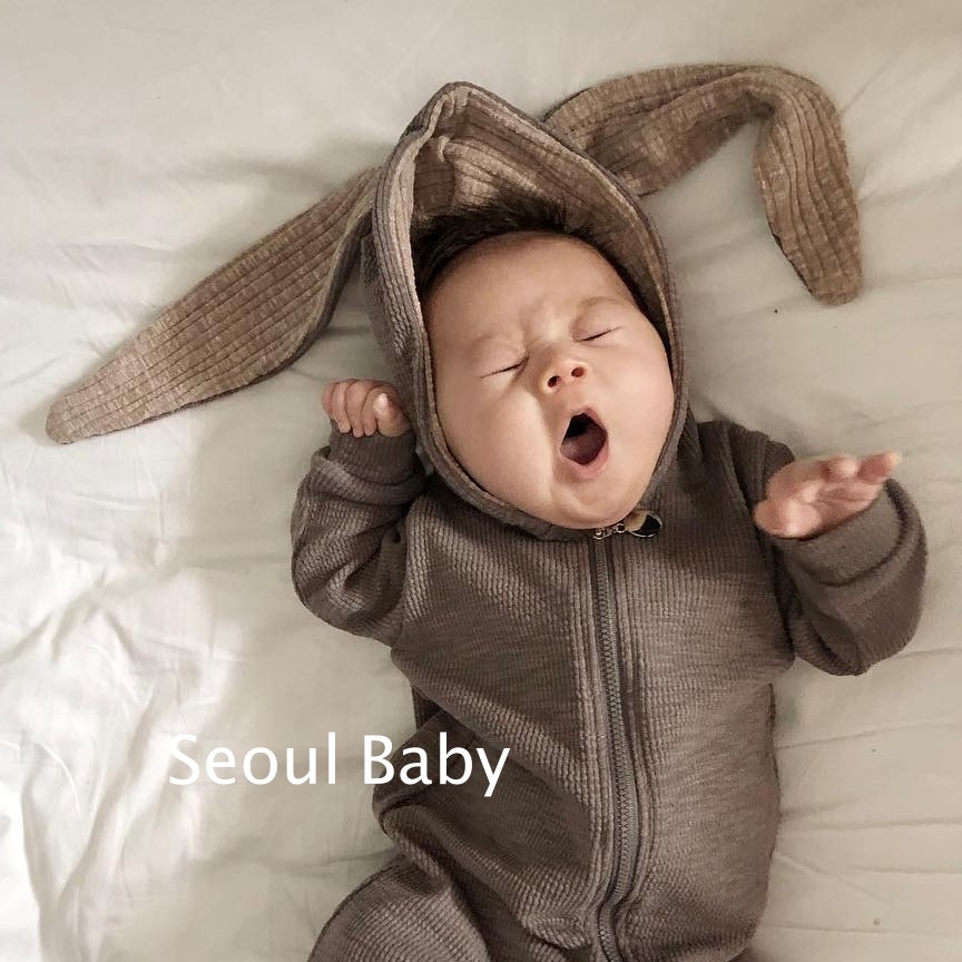 Jumpsuit liền mũ thỏ cho bé 3-24 tháng (made in Korea)