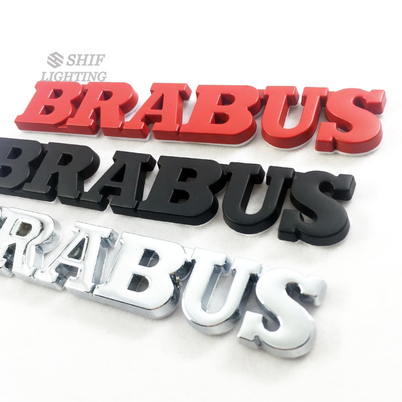 Miếng dán trang trí xe hơi bằng kim loại thiết kế logo BRABUS cho Mercedes