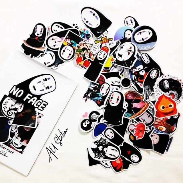 Bộ sticker chống thấm nước trang trí mũ bảo hiểm, laptop chủ đề vô diện