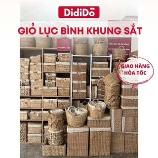 Giỏ lục bình khung sắt size M - 40cm