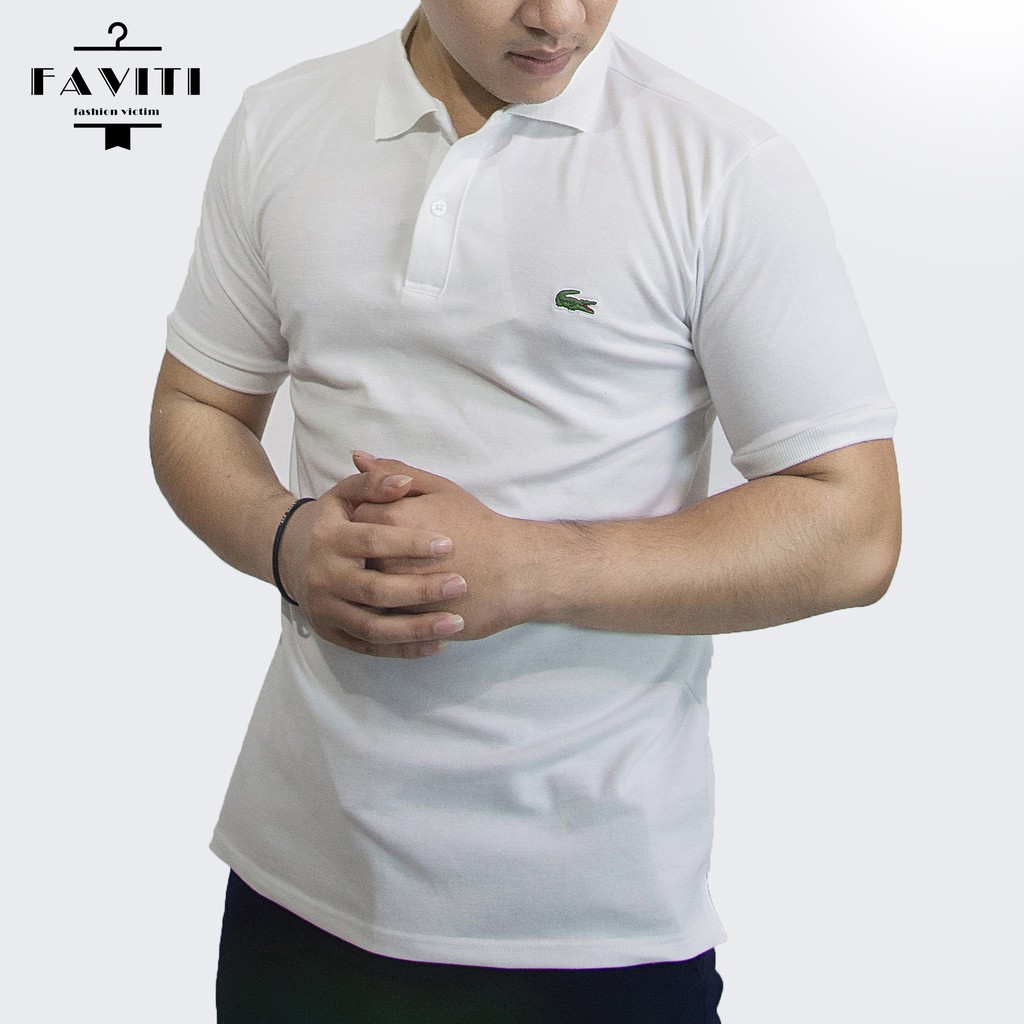 Áo Thun Polo Nam có cổ bẻ tay ngắn đẹp thời trang cá sấu cao cấp FAVITI AT05