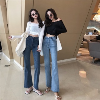 ORDER Quần jeans nữ dài ống loe