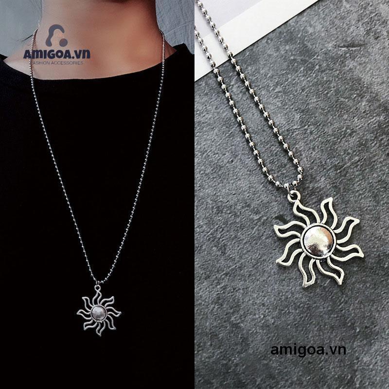 ✨✨Vòng cổ cặp đôi mặt hình tròn họa tiết gấu phong cách hiphop đơn giản cá tính cho nam nữ