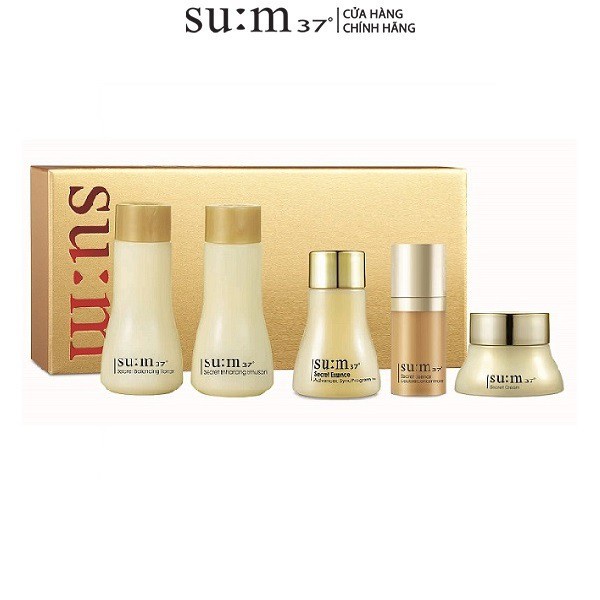 [Mã COSOSB4 giảm 10%]Bộ dưỡng nước thần ngăn ngừa lão hóa 5 bước Su:m37 Secret 5pcs Set