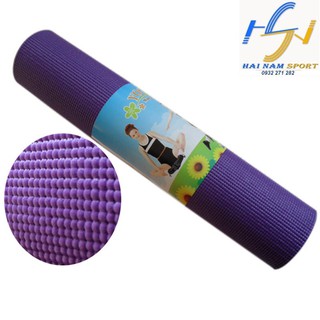 Thảm tập Yoga hoa văn màu tím kèm túi đựng