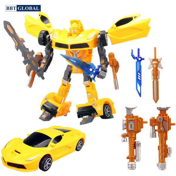 Siêu nhân biến hình ôtô lắp ráp Transformer, Optimus Bằng Nhựa Cao Cấp