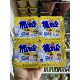 Váng sữa Monte hương vani - 55g x 4 hộp Bé trên 6 tháng