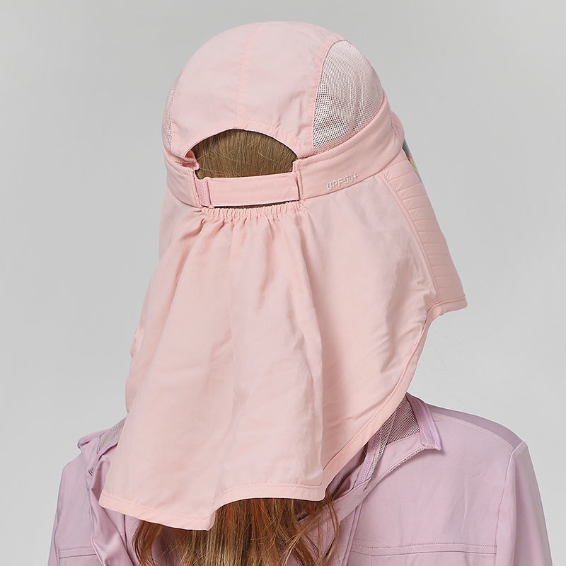 Mũ Vành Chống Nắng Kèm Tấm Che Mặt Thoáng Khí Kiểu Thể Thao Thời Trang Cho Nữ