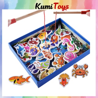 Bộ Đồ Chơi Câu Cá Nam Châm Gỗ Cho Bé Kumi toys