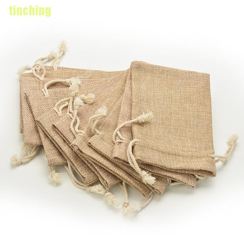 Túi Dây Rút Mini Phong Cách Mộc Mạc Cho Tiệc Cưới