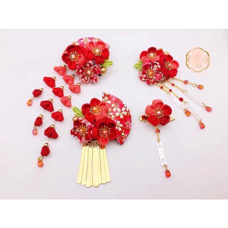 Phụ kiện cài tóc Kanzashi phong cách Nhật Bản -quà tặng nữ