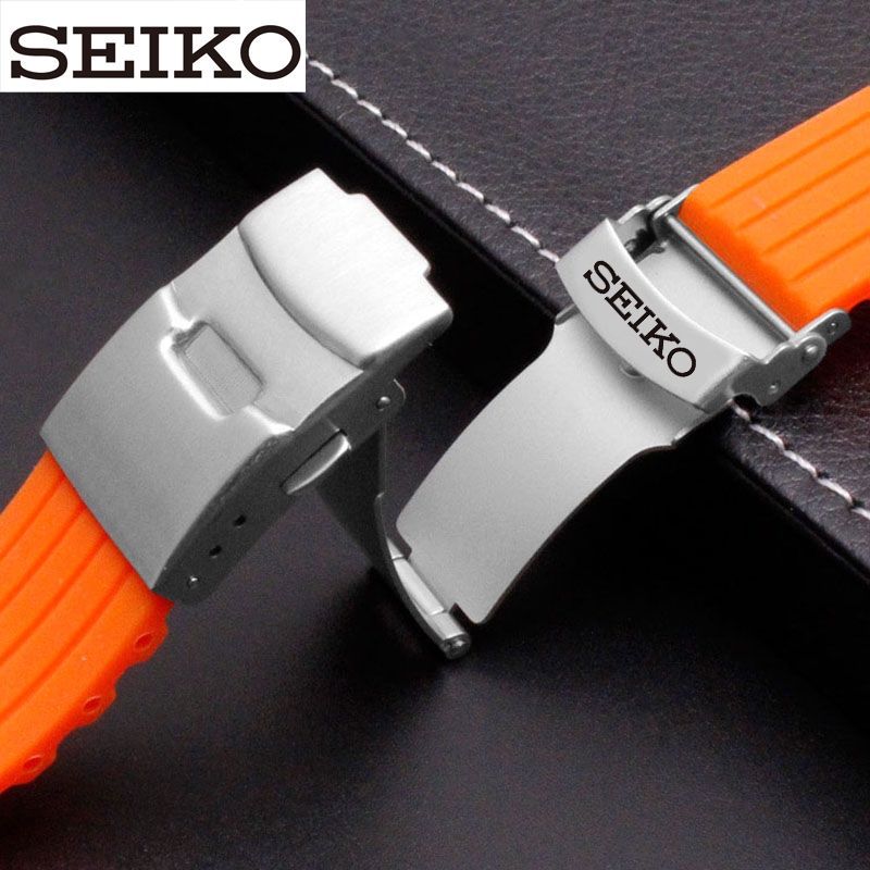 SEIKO Dây Đồng Hồ Đeo Tay Silicon 18mm 20mm 22mm 24mm Cao Cấp Cho Nam Nữ