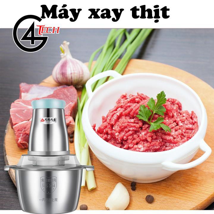 Máy xay thịt, xay nhuyễn giò chả đa năng dung tích 1,5 -2 lít chất liệu inox 304 cao cấp dùng cho gia đình 2-6 người