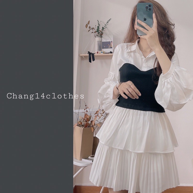 Áo sơ mi vạt xoè 2 dáng tay ngắn và tay dài | BigBuy360 - bigbuy360.vn