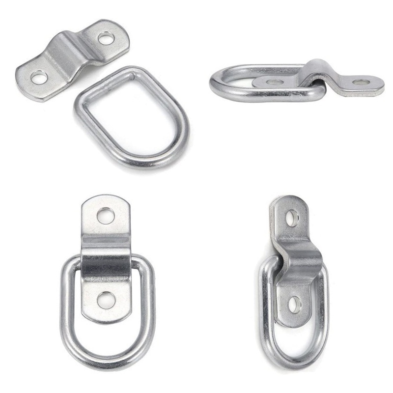 Set 10 Móc Neo Dây Buộc Hàng Hóa Hình Chữ D Cho Xe Hơi Xe Tải Xe Tải RV Tàu Thuyền