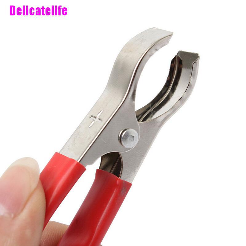 2 Kẹp cá sấu 75mm 30A màu đỏ và đen cho xe ô tô