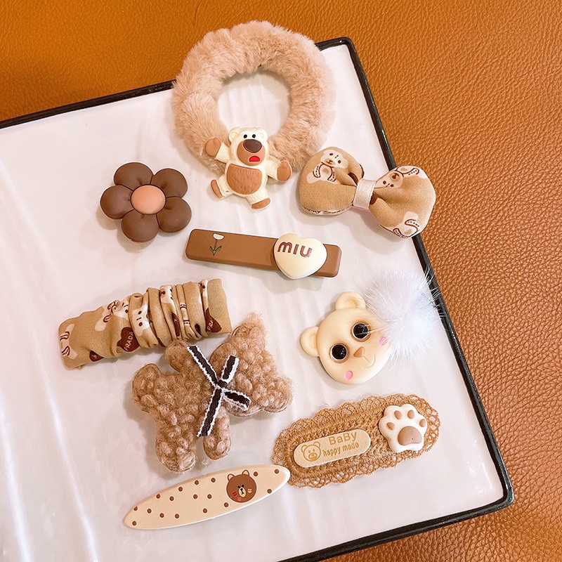 [Mã FAMARAL1 giảm 10K đơn 50K]Set kẹp tóc cho bé vỉ kẹp xinh xắn cho bé gái baby cute