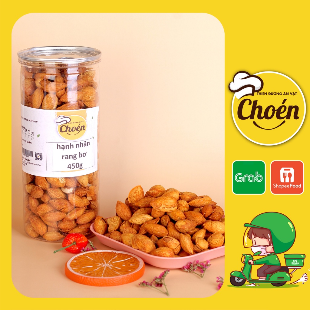 Hạnh Nhân Rang Bơ 450g Siêu Mỏng Vỏ Loại 1 Thơm Ngon Choen74