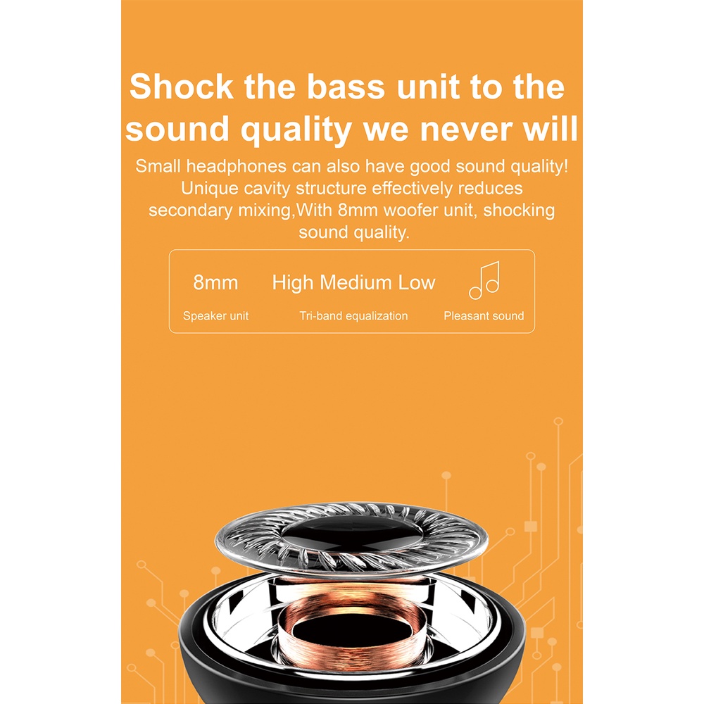 Tai Nghe Nhét Tai S8 Mini Bluetooth 5.0 Âm Thanh Stereo Chống Ồn Màu Macaron Phong Cách Thể Thao