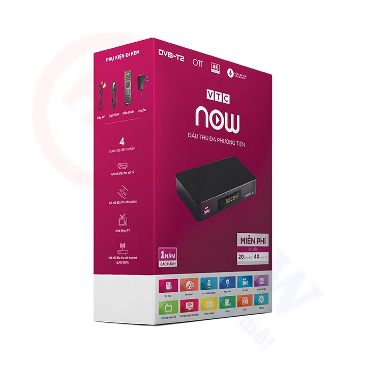 BOX VTC NOW HYBIRD 01 CHÍNH HÃNG - ANDROID BOX TÍCH HỢP ĐẦU THU DVB-T2 BIẾN MỌI TV THÀNH TV THÔNG MINH