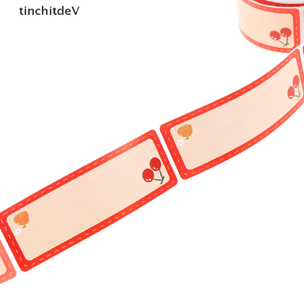 Cuộn 120 Nhãn Dán Ghi Tên Chai Lọ Họa Tiết Hoạt Hình Dễ Thương