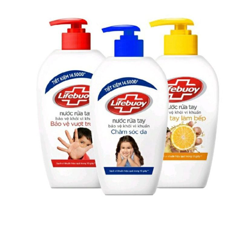 Nước rửa tay Lifebuoy cho tay làm bếp hương cam chanh 500g