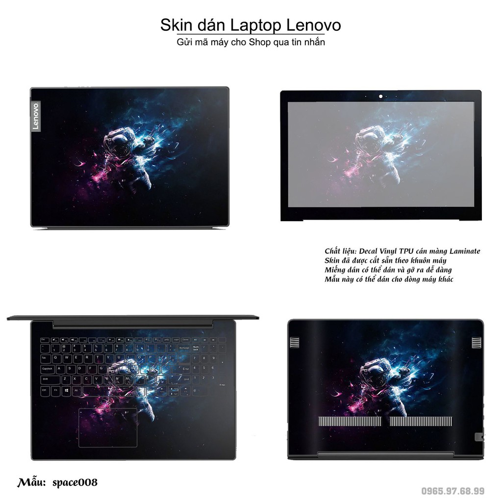 Skin dán Laptop Lenovo in hình không gian _nhiều mẫu 2 (inbox mã máy cho Shop)