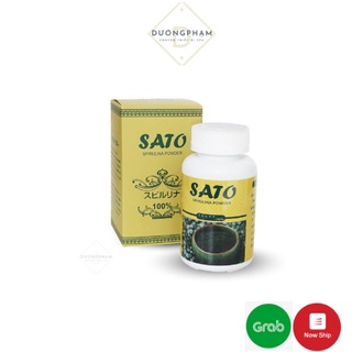 Tảo xoắn bột Sato 100gr chuyên dùng cấy trắng sáng trong Spa và TMV