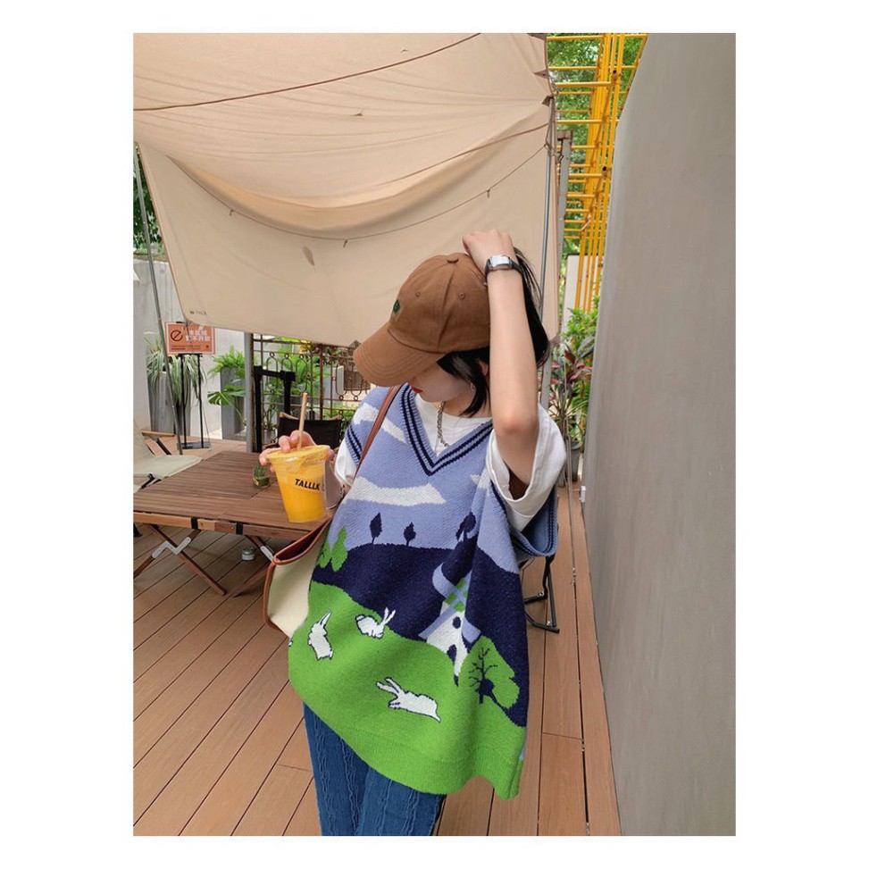 Áo Gile Len Cặp Đôi Nam Nữ Dáng Rộng, Áo Len Unisex FreeSize Hàng Quảng Châu Cao Cấp | BigBuy360 - bigbuy360.vn