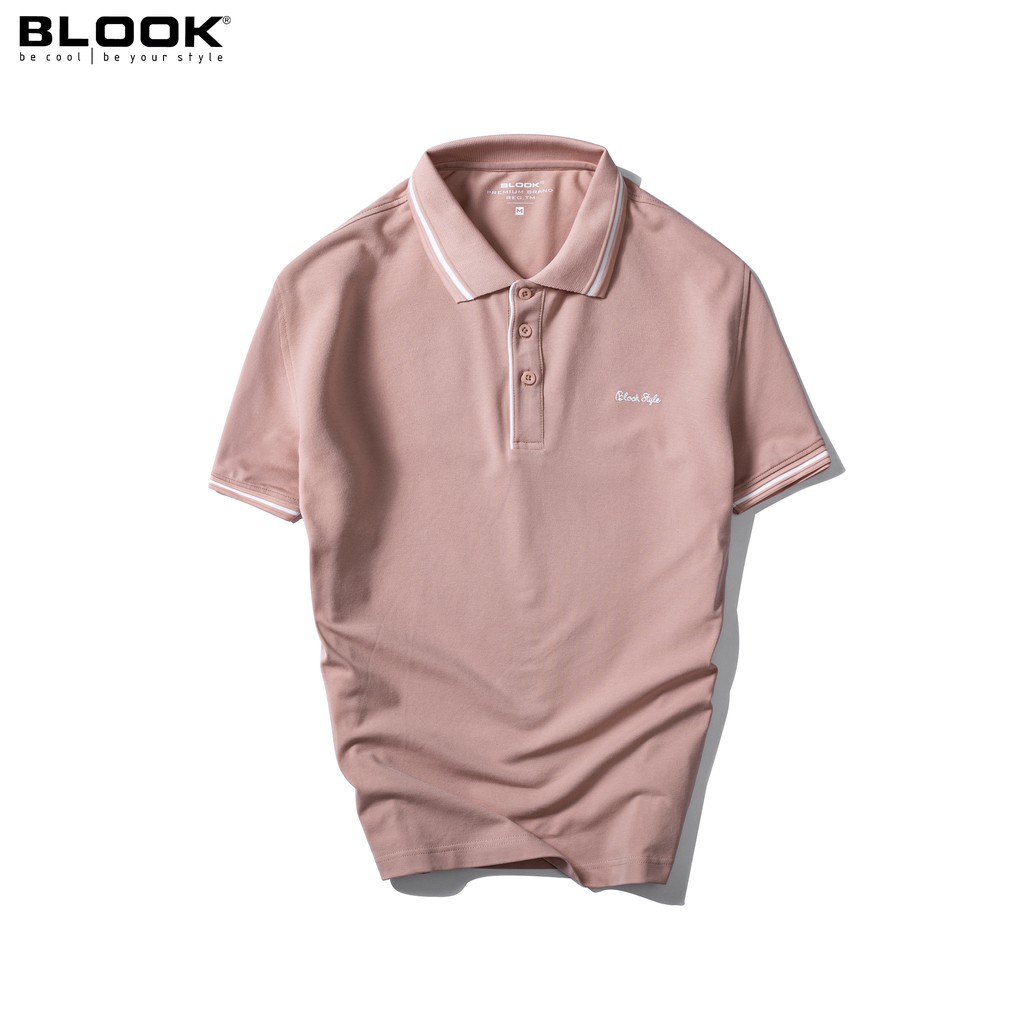 Áo polo nam slimfit BLOOK Vải thun cotton thêu logo đơn giản 33086 (HÌNH THẬT)