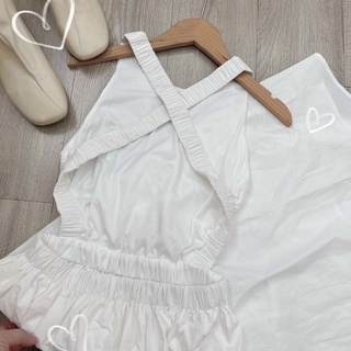 ĐẦM MAXI TRẮNG DÂY ĐAN CHÉO LƯNG