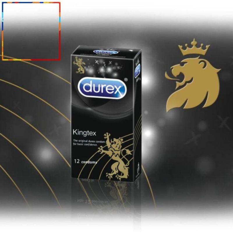 Bao cao su Durex Kingtex vừa vặn với kích thước đa số đàn ông người Việt (12 bao/1 hộp bcs)