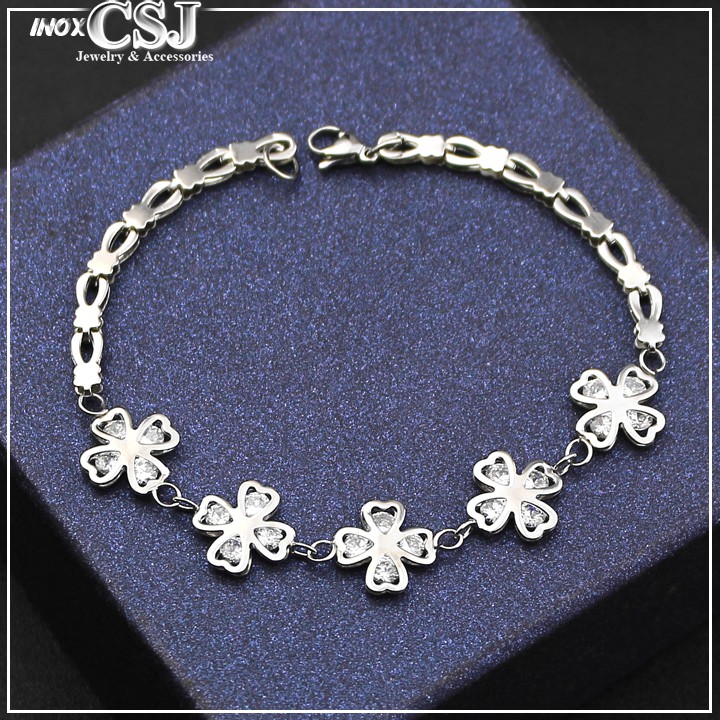 Lắc tay cỏ 4 lá may mắn